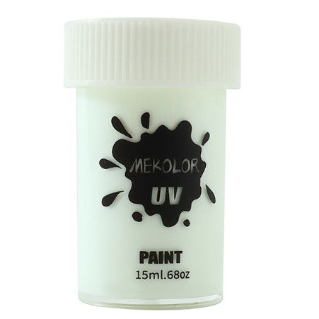 Vopsea pentru Fata si Corp, Klevo, cu Pigment Fosforescent UV, 15 ml, Alb