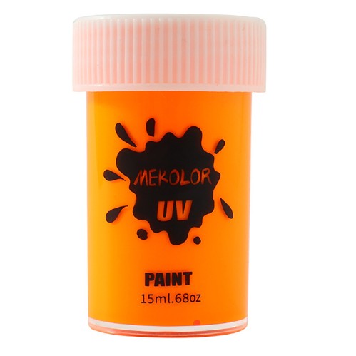 Vopsea pentru Fata si Corp, Klevo, cu Pigment Fosforescent UV, 15 ml, Portocaliu