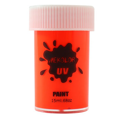Vopsea pentru Fata si Corp, Klevo, cu Pigment Fosforescent UV, 15 ml, Rosu