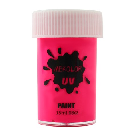 Vopsea pentru Fata si Corp, Klevo, cu Pigment Fosforescent UV, 15 ml, Roz
