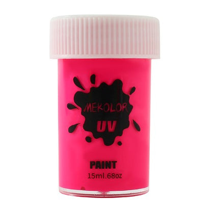 Vopsea pentru Fata si Corp, Klevo, cu Pigment Fosforescent UV, 15 ml, Roz