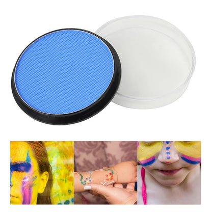 Vopsea pentru Fata si Corp, Klevo, cu Pigment Fosforescent, 30 g, Activare cu Apa, Albastru