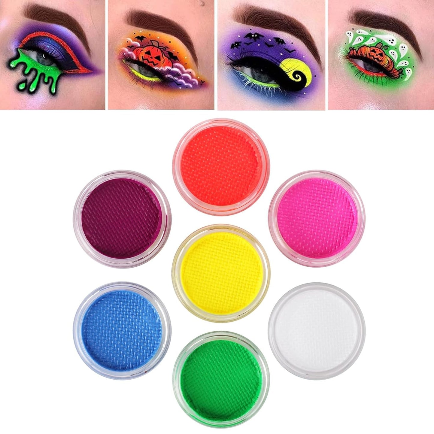 Vopsea pentru Fata si Corp, Klevo, cu Pigment Fosforescent, 30 g, Activare cu Apa, Visiniu