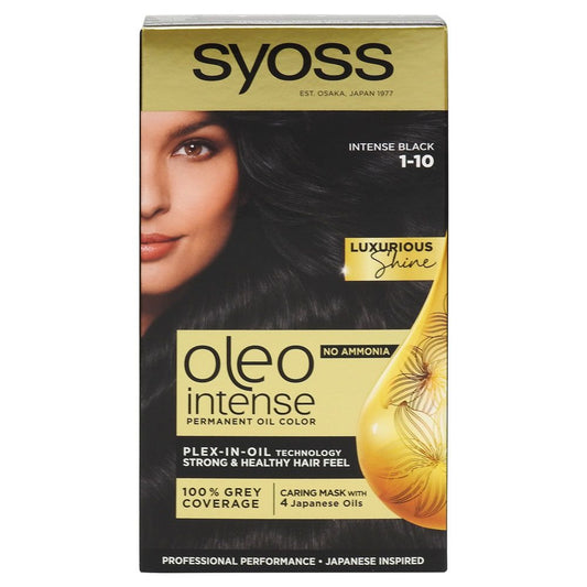 Vopsea pentru Par, Syoss, Oleo 1/10 Intense Black
