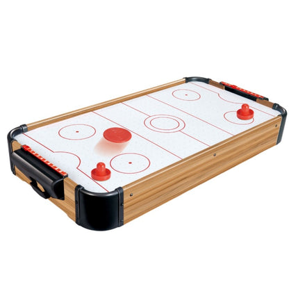 Masa Air Hockey Graffiti fara Picioare, Klevo, Lemn, 2 Pucuri, Tabela Scor, 2 Impingatoare, 76x38x9 cm, Maro