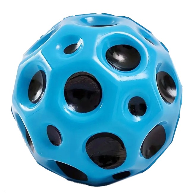 Minge Saltareata Hiperelastica, Klevo, Space Moon Ball foarte Elastica, Antistress pentru Copii, Diametru 66 mm, Albastru