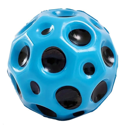 Minge Saltareata Hiperelastica, Klevo, Space Moon Ball foarte Elastica, Antistress pentru Copii, Diametru 66 mm, Albastru
