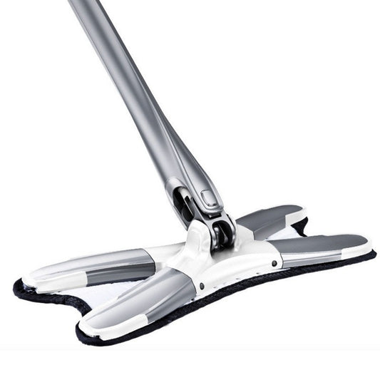 Mop Plat, Klevo, cu Sistem de Stoarcere, 2 Lavete Incluse, Lungime Telescopica 140 cm, Argintiu
