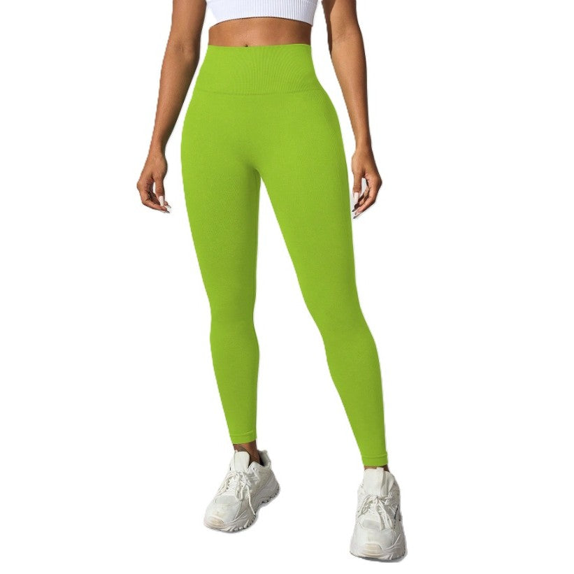 Pantaloni de Fitness/Yoga, Klevo, pentru Femei, Material Elastic, Spandex, Talie Inalta, Verde, Marime L